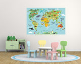 MAP WALL DECALS, KIDS WALL STICKERS, WALL DECOR-4