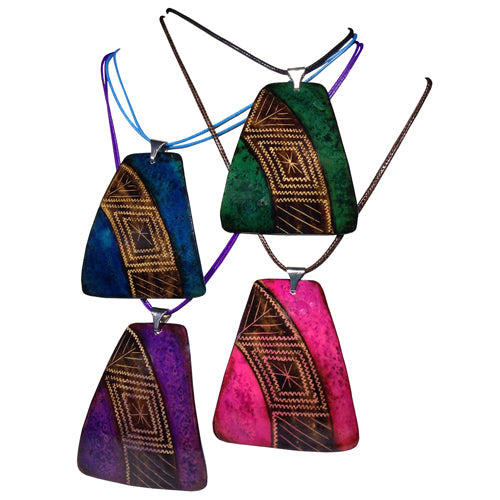 Calabash Rhombus Necklace & Earring Set