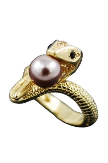 Studded Snake Metal Ring-2