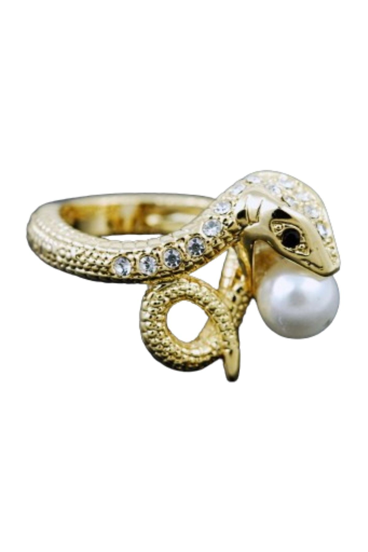 Studded Snake Metal Ring-0