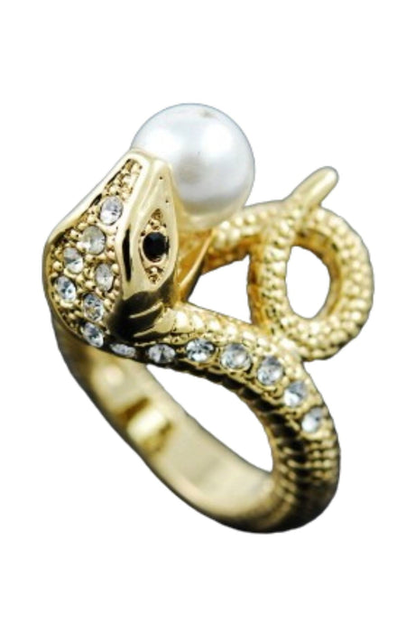 Studded Snake Metal Ring-3