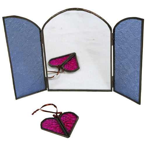 Arched Mirror w/ Recycled Glass Doors