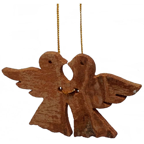 Cinnamon Bark Ornament - Lovebirds