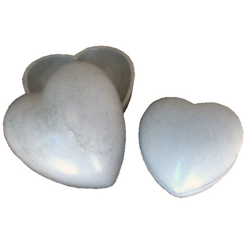 White Soapstone Heart Box