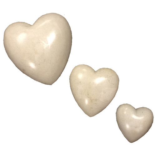 White Soapstone Heart