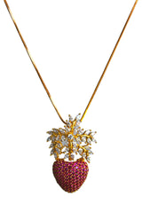 Himalayan Strawberry Pendant Necklace by Bombay Sunset-3