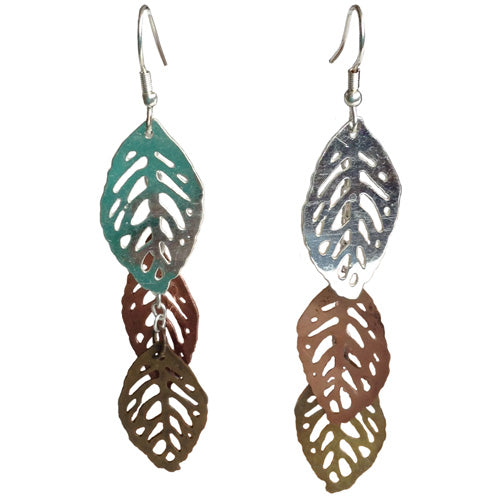 Metal Leaf Earrings