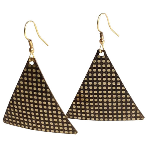 Textures Metal Triangular Earrings