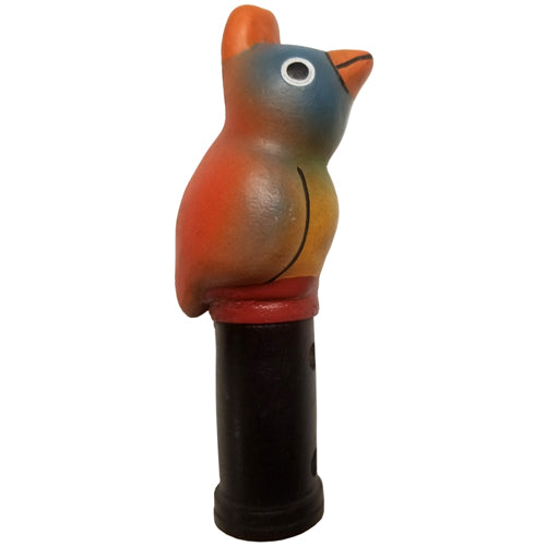 Small Wood and Clay Bird Flute