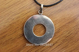 Handmade Nepal Circle 33mm Pendant Necklace Ethnic Tibetan Six Mantras