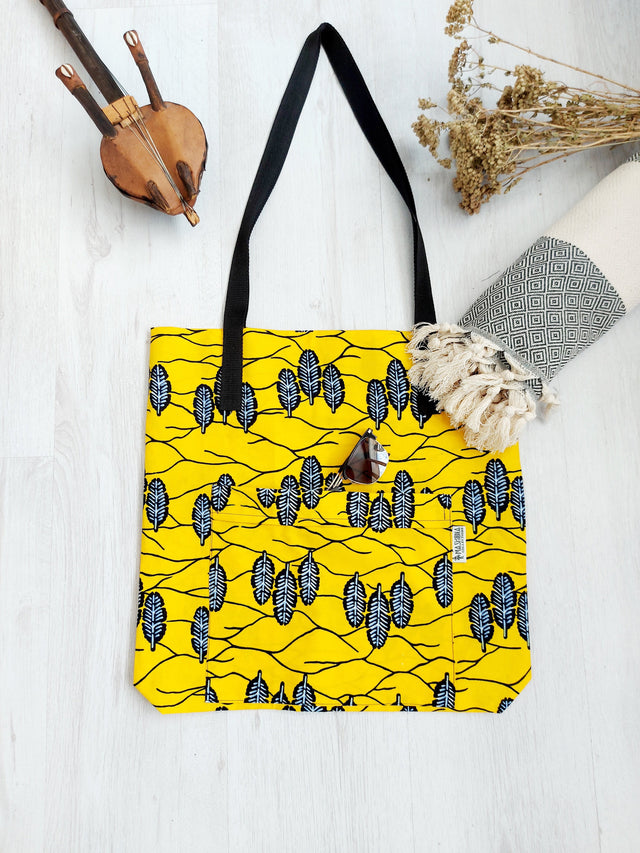 Handmade African Print Tote Bag | Beach Bag | Shopping Bag-0