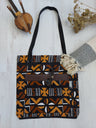 Handmade African Print Tote Bag | Beach Bag | Shopping Bag | Mudcloth Print-7