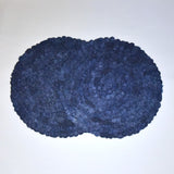 Mulberry Silk Charger (Pair) - Sea Blue