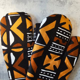 Set of 2 Handmade "Mudcloth" Bogolan Print Inspired African Print Oven Glove-1