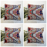 Set of 2 / 4 African Print | 40x40cm | Mudcloth Boho Cushion Cover 100% Cotton Wax Ankara Fabric-0