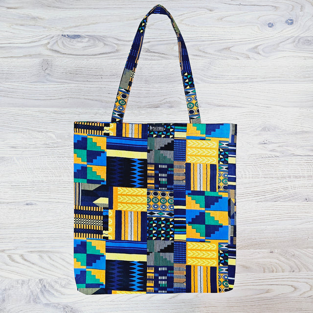 Handmade Tote Bag African Print  | Beach Bag | Shopping Bag-0