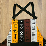 Handmade African Print Apron with Pocket-1