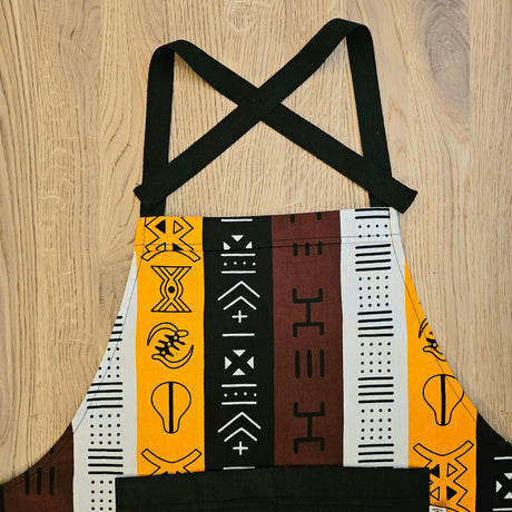Handmade African Print Apron with Pocket-1
