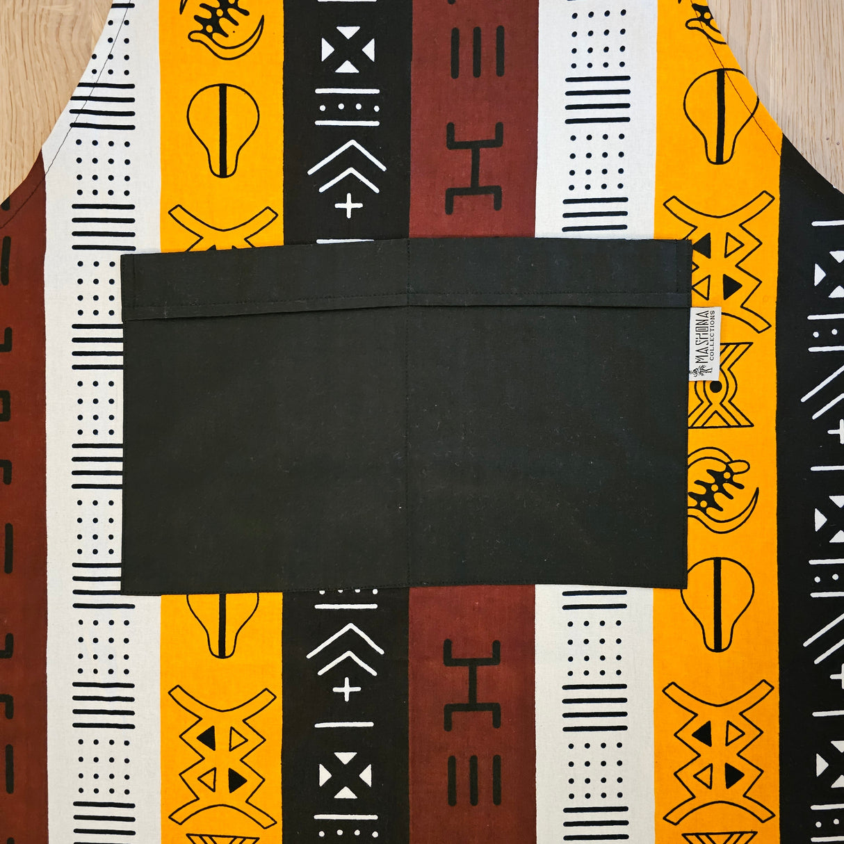 Handmade African Print Apron with Pocket-2