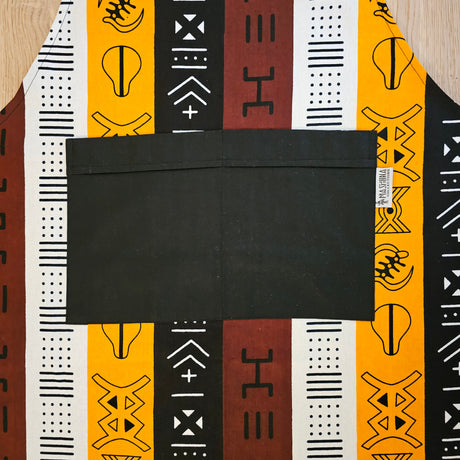 Handmade African Print Apron with Pocket-2