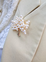Handcrafted Freshwater Pearls Tree Brooch LP007-3