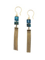 Blue Apatite With Tassel Earrings CE021-0