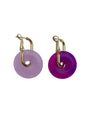 Magenta Jade & Amethyst Donut Earrings EE033-0