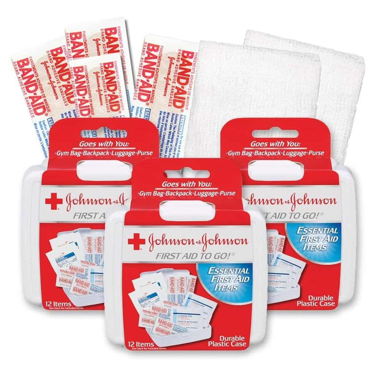 First Aid Kit with Cleansing Wipes