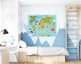 MAP WALL DECALS, KIDS WALL STICKERS, WALL DECOR-2