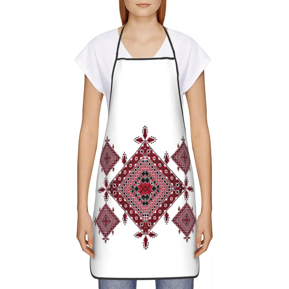 Arabic Palestinian Tatreez Cross Embroidery Apron