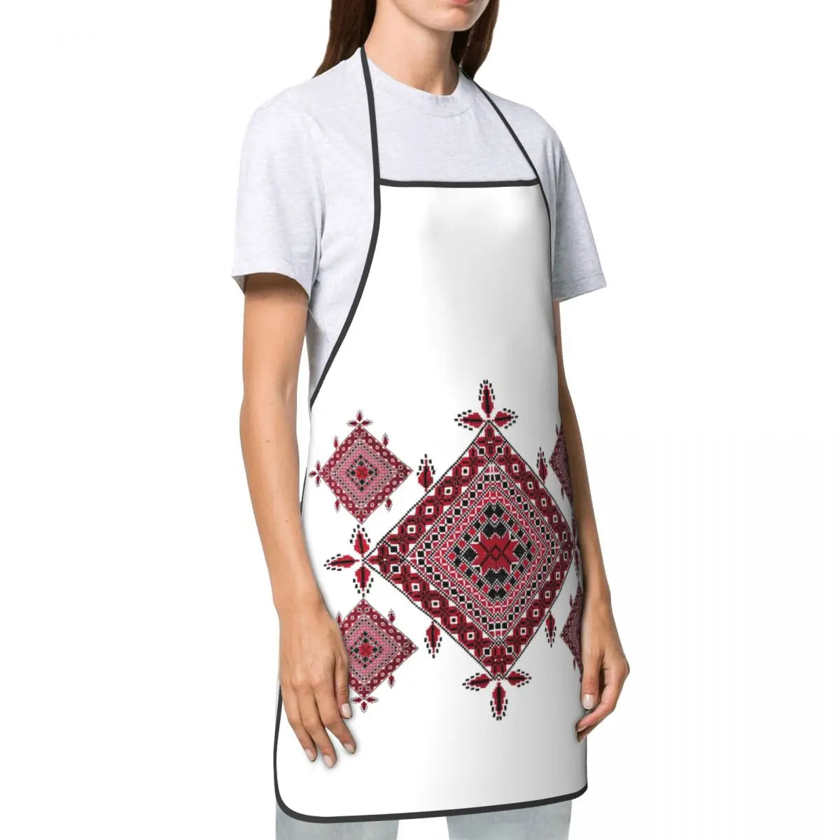 Arabic Palestinian Tatreez Cross Embroidery Apron