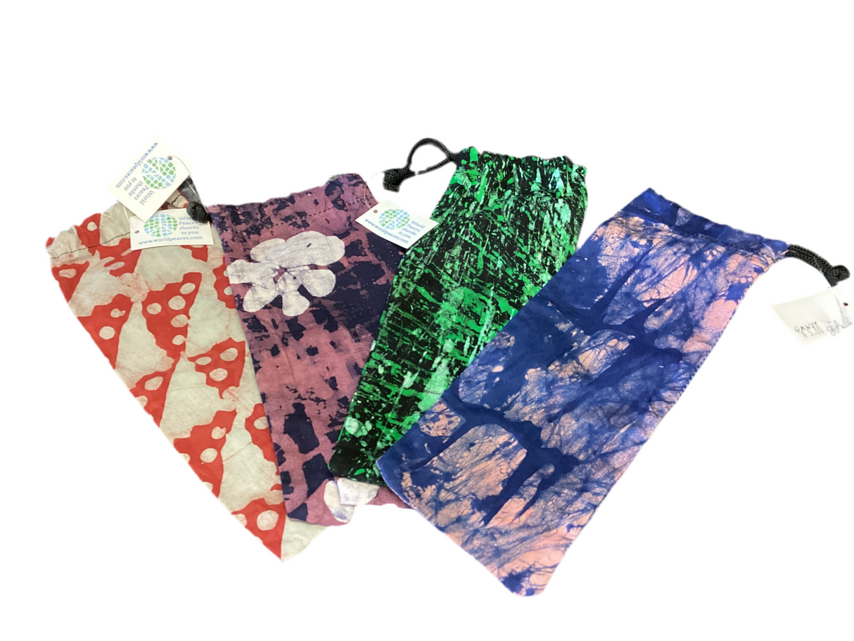 African Wax Print Fan, Handmade in Ghana