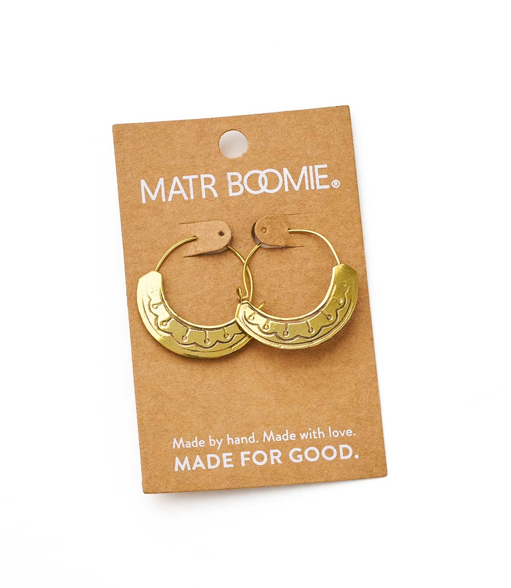 Yashi Embossed Hoop Earrings