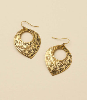 Yashi Embossed Statement Earrings