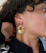 Yashi Embossed Statement Earrings