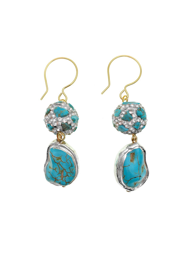 Turquoise Dangles Earrings EE010-0