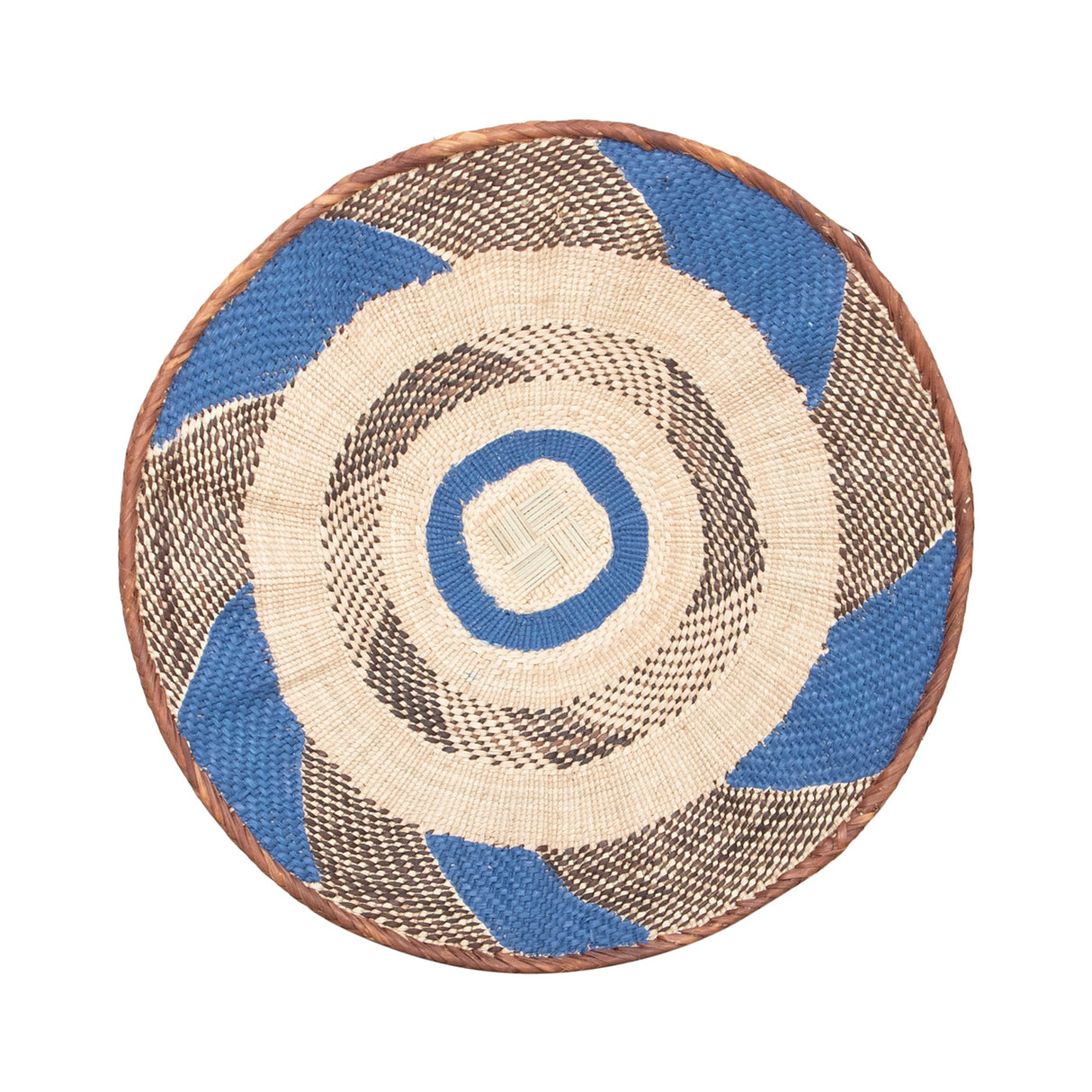 Tonga Painted Pattern Baskets | Blue-4