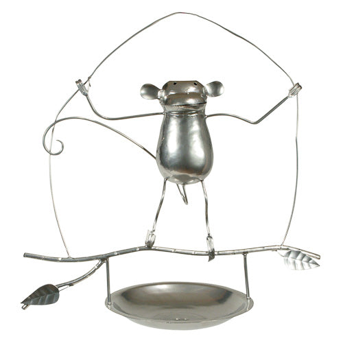 Metal Monkey Bird Feeder