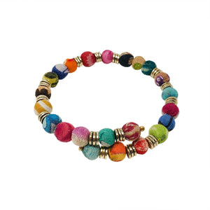 Kantha Paillette Overlap Bangle