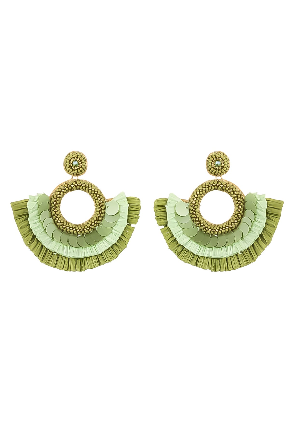 Anzio Khaki Earrings by Bombay Sunset-3