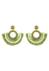 Anzio Khaki Earrings by Bombay Sunset-3