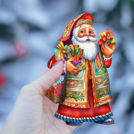 Santas Around the World - Mexican Inspired Santa - Wooden Ornaments Set of 3 by G. DeBrekht | Christmas Santa Snowman Décor - 8091308S3-3