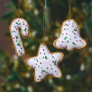 Sugar Cookie Christmas Ornaments - Set of 3