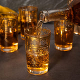 Gold Moroccan Glasses Artisan Hand-Made Multipurpose 220 ml 7.5 oz Tea and Wine Morrocan Tumbler Marrakech & Casablanca Tea Cups Set of 6, by The Wine Savant-2