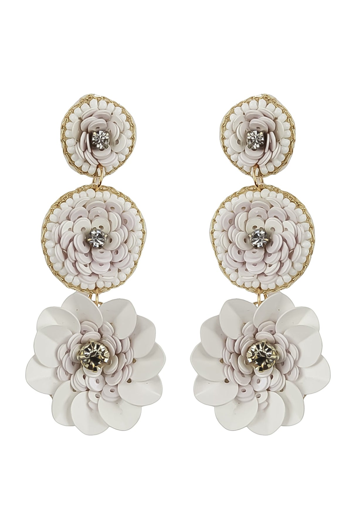 Niquero White Earrings by Bombay Sunset-3