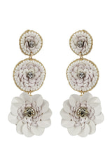 Niquero White Earrings by Bombay Sunset-3