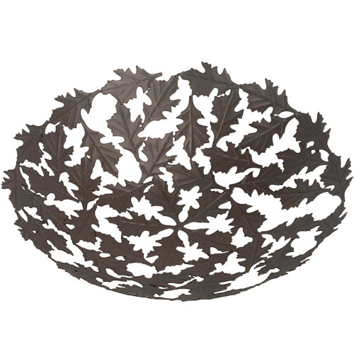 Recycled Metal Oak Leaf Bowl