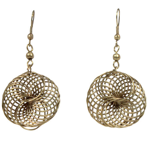 Bronze Interwoven Wire Earrings