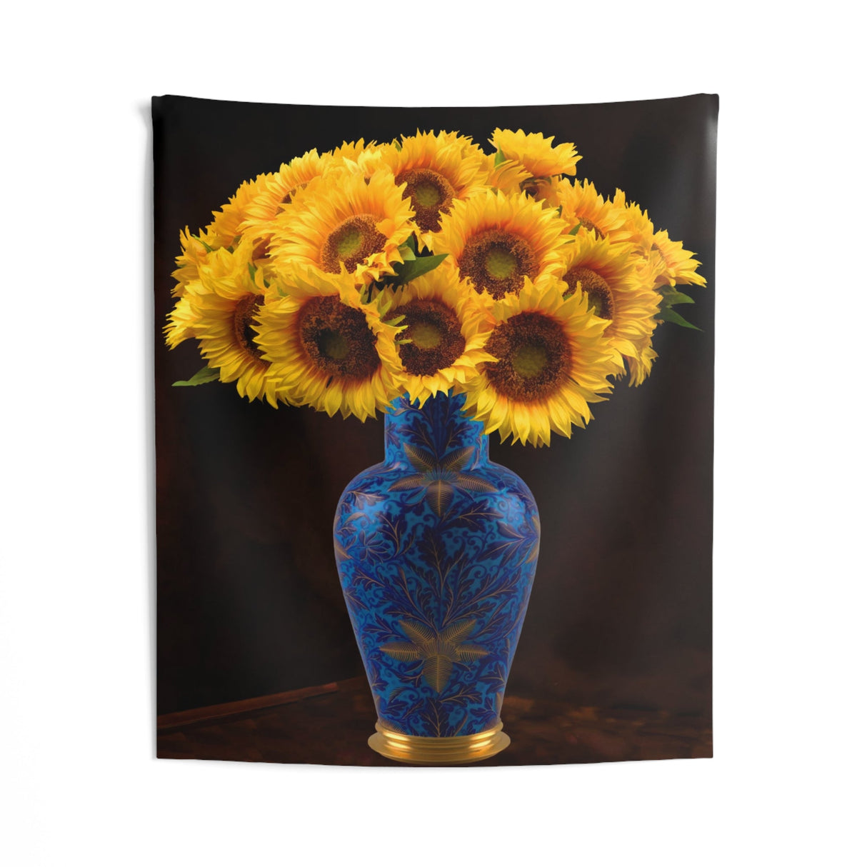 Colorfull Vase Sunflower Tapestry-1