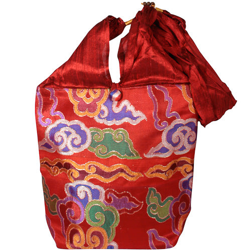 Large Silk Brocade Shoulder Bag from India-2